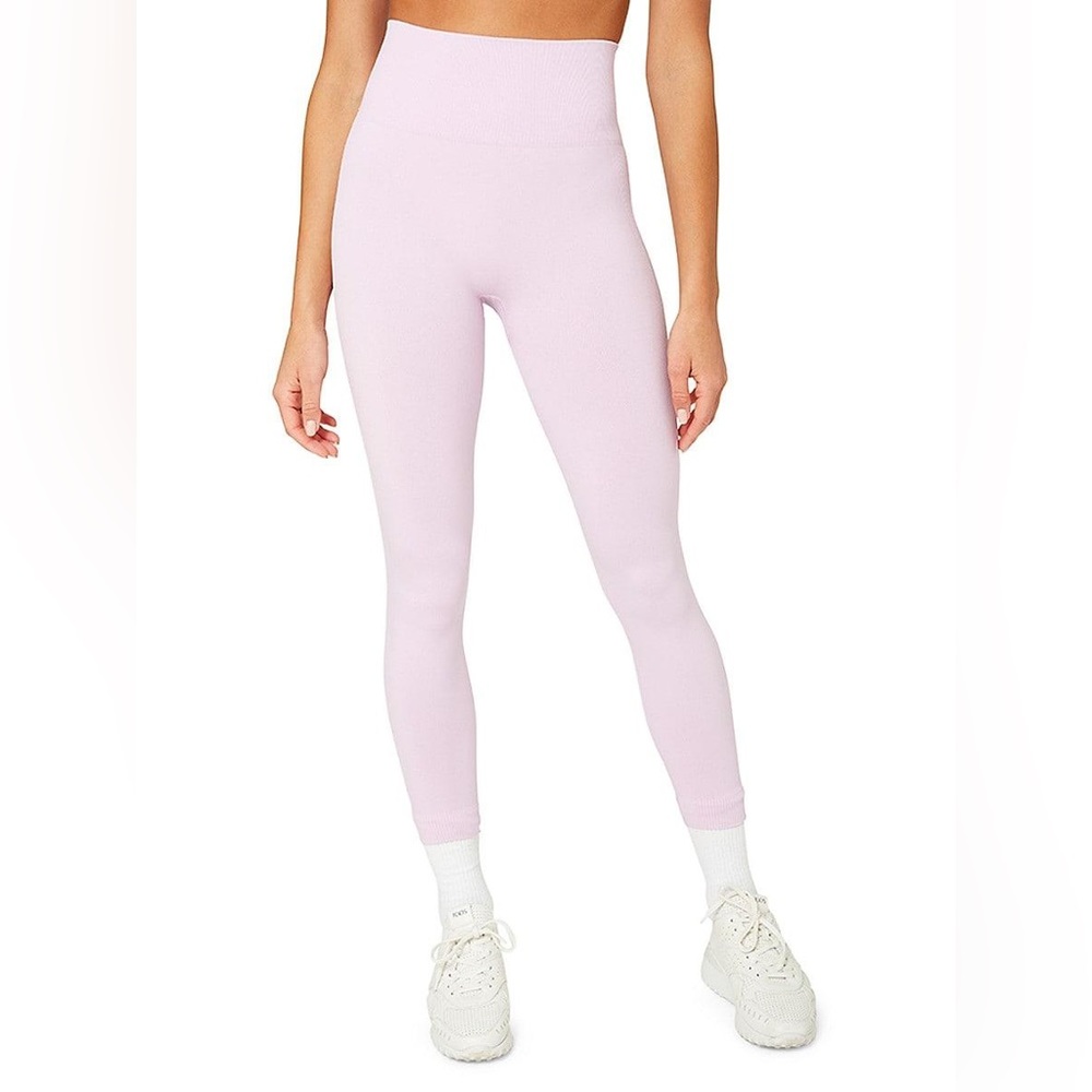 WeWoreWhat Seamless Ribbed Leggings in Lilac Purple